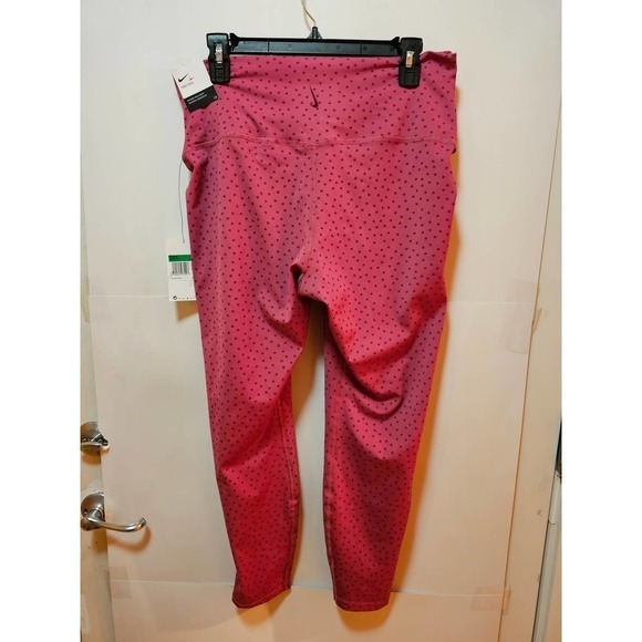 Nike Yoga Pink‎ Polka-dot XL NWT Pants. Waist Wrap Accent. - Picture 2 of 11
